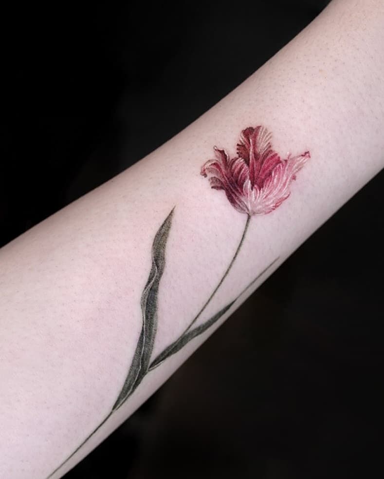 Parrot Tulip Tattoo