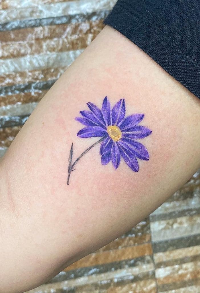 Purple Aster Tattoo