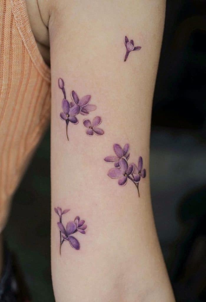 Purple Lilac Tattoo