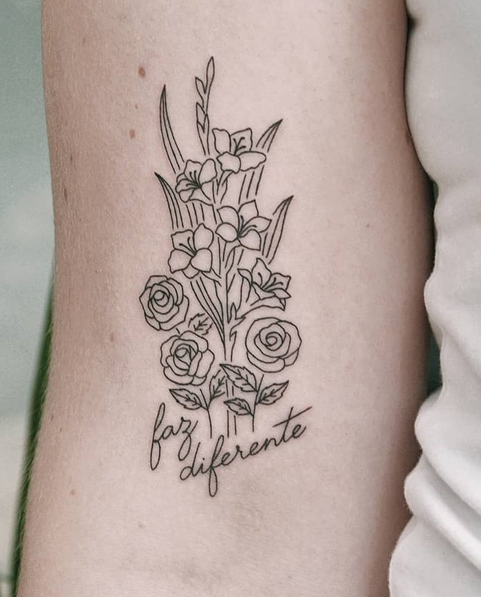 Rose Tattoo and Gladiolus Tattoo