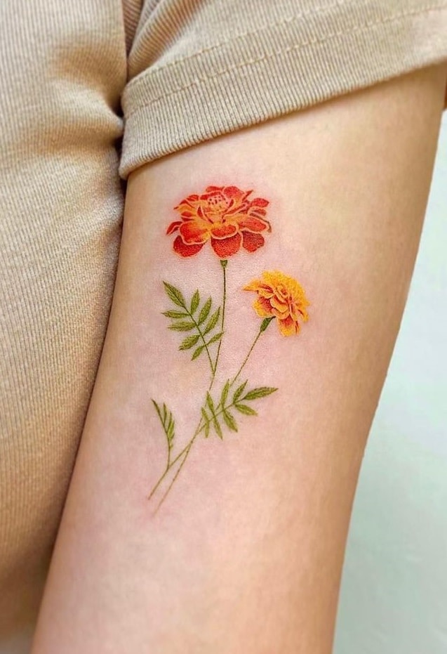 Signet Marigold Tattoo