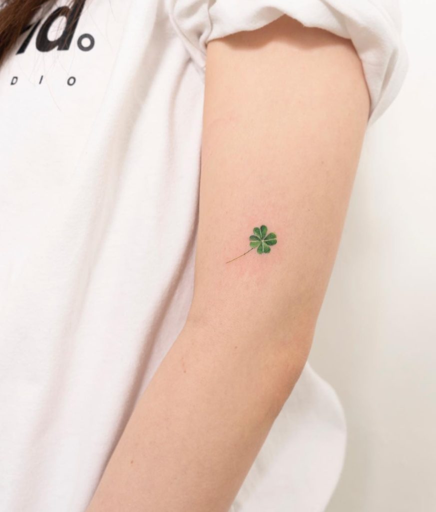 Tiny Four-leaf Clover Tattoo