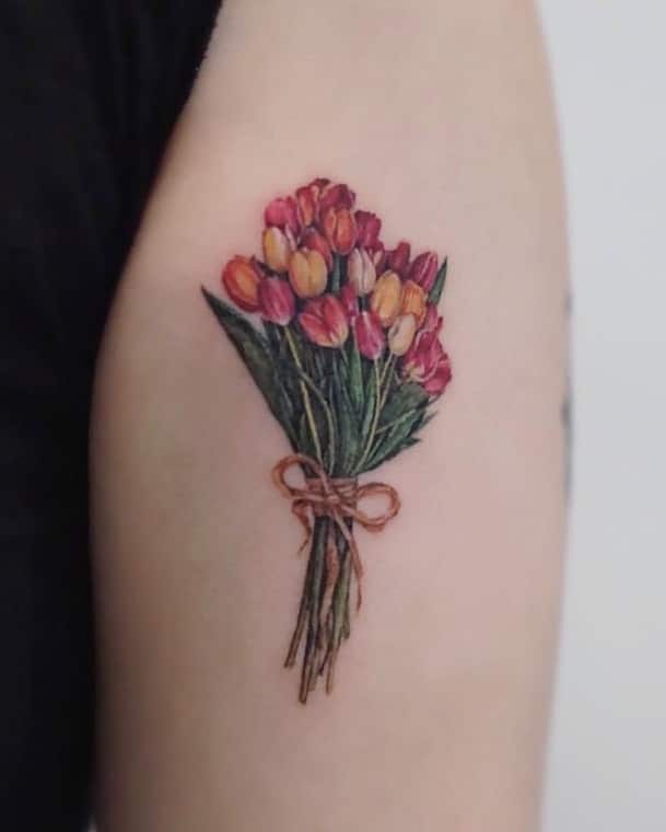 Flower Bouquet Tattoo