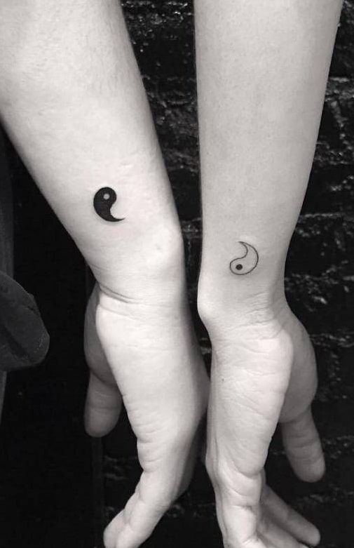 Yin Yang Matching Tattoos 
