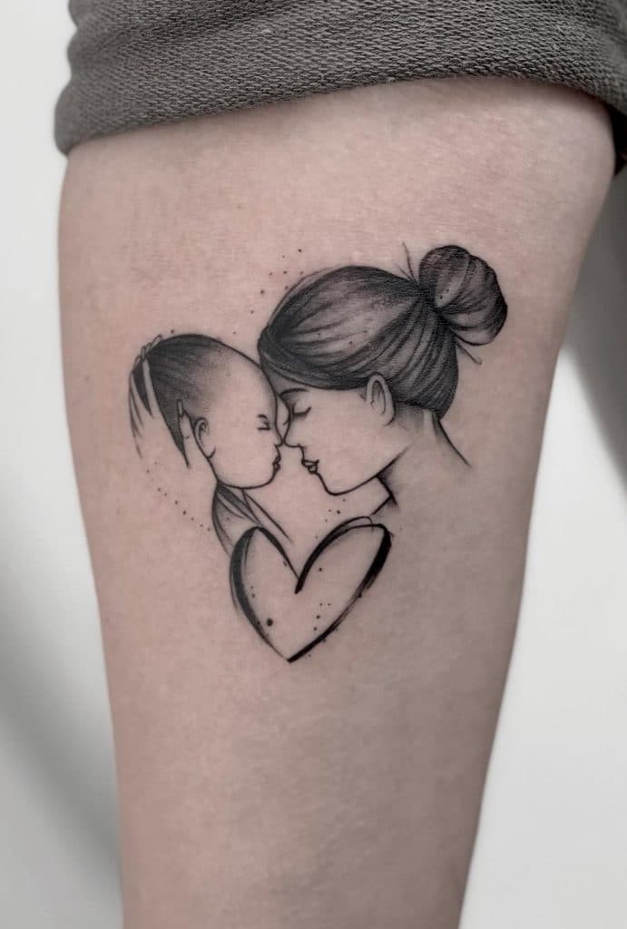 Mother and Infant Tattoo