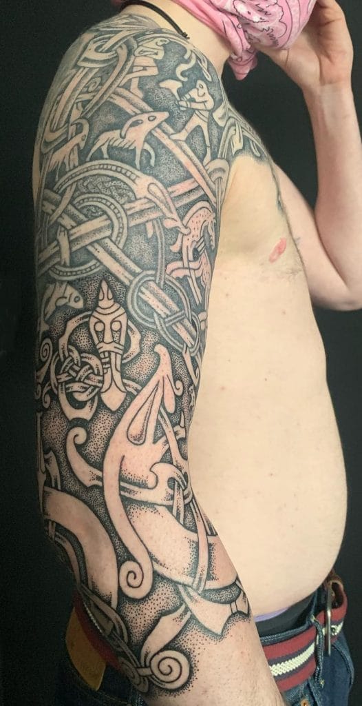 Niddhog Sleeve Tattoo
