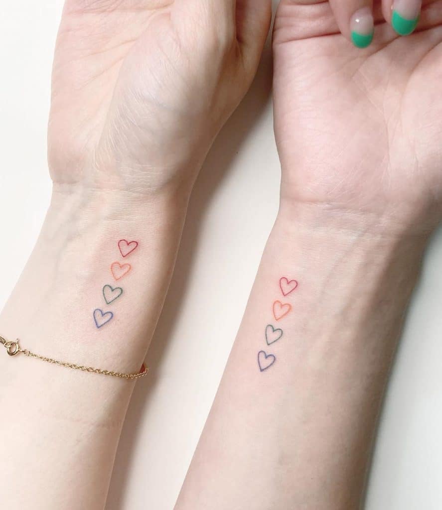 Matching Heart Tattoos 