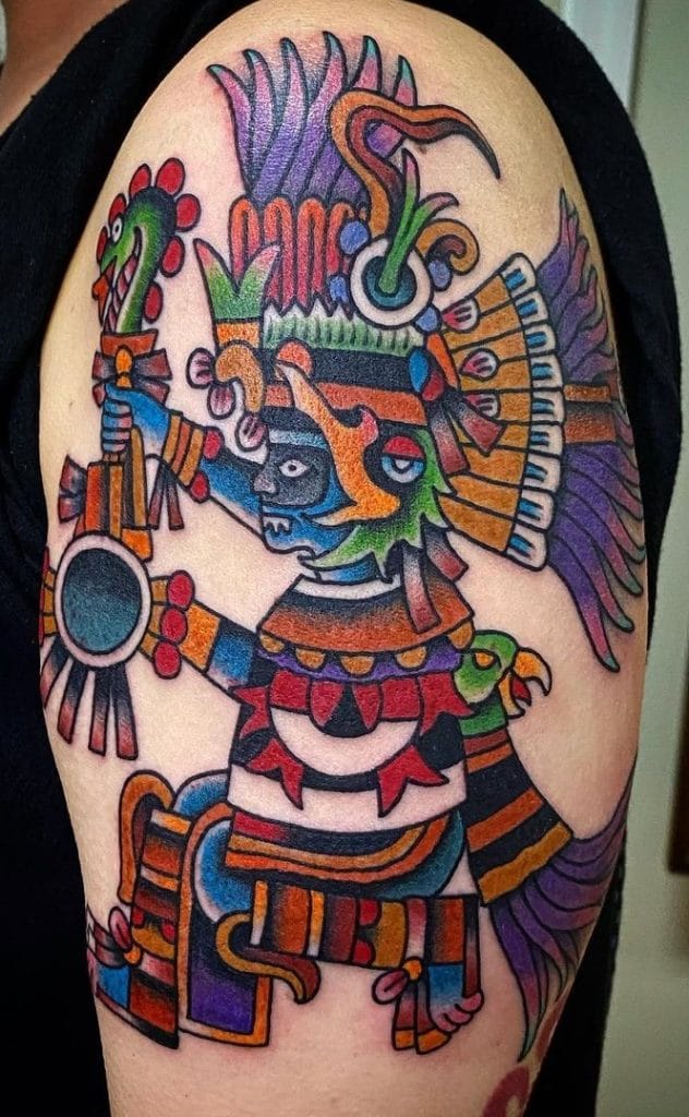  Aztec Hummingbird Tattoo