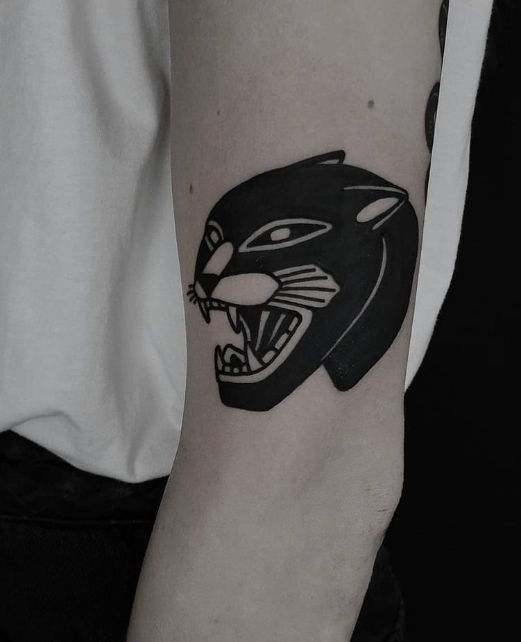 Blackwork Panther Tattoo