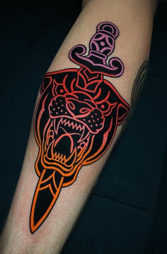 Contemporary Panther Tattoo