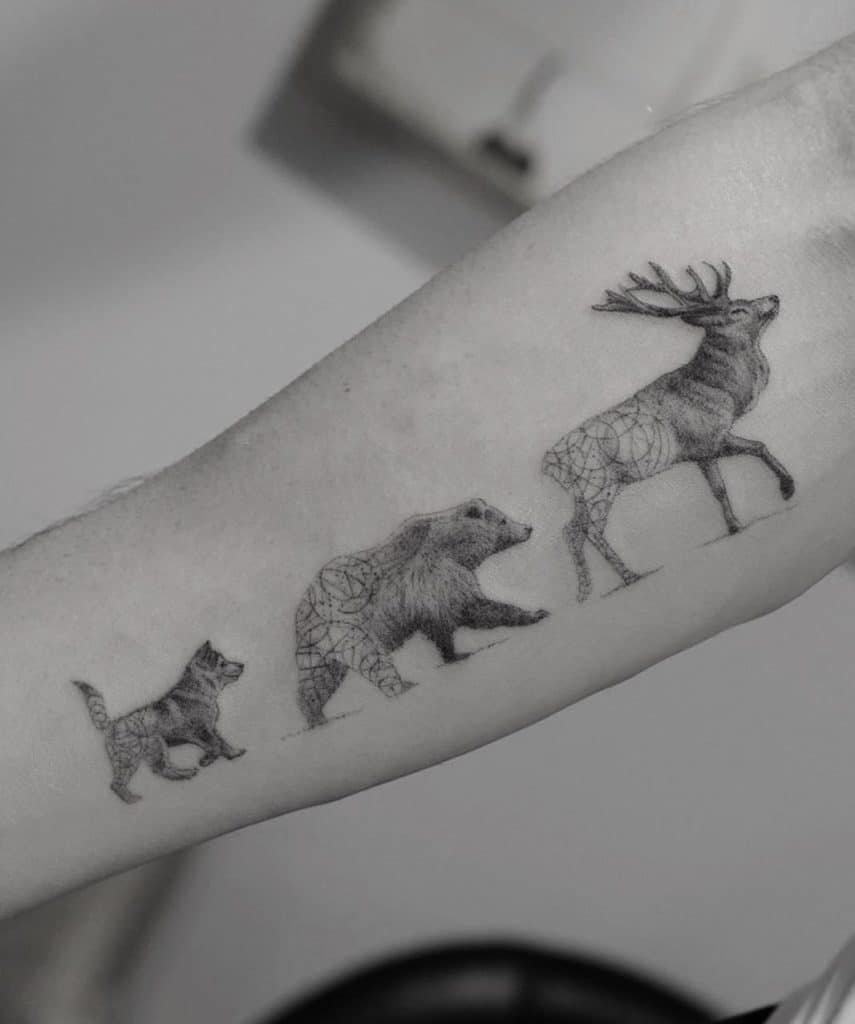 Geometric Animal Tattoo