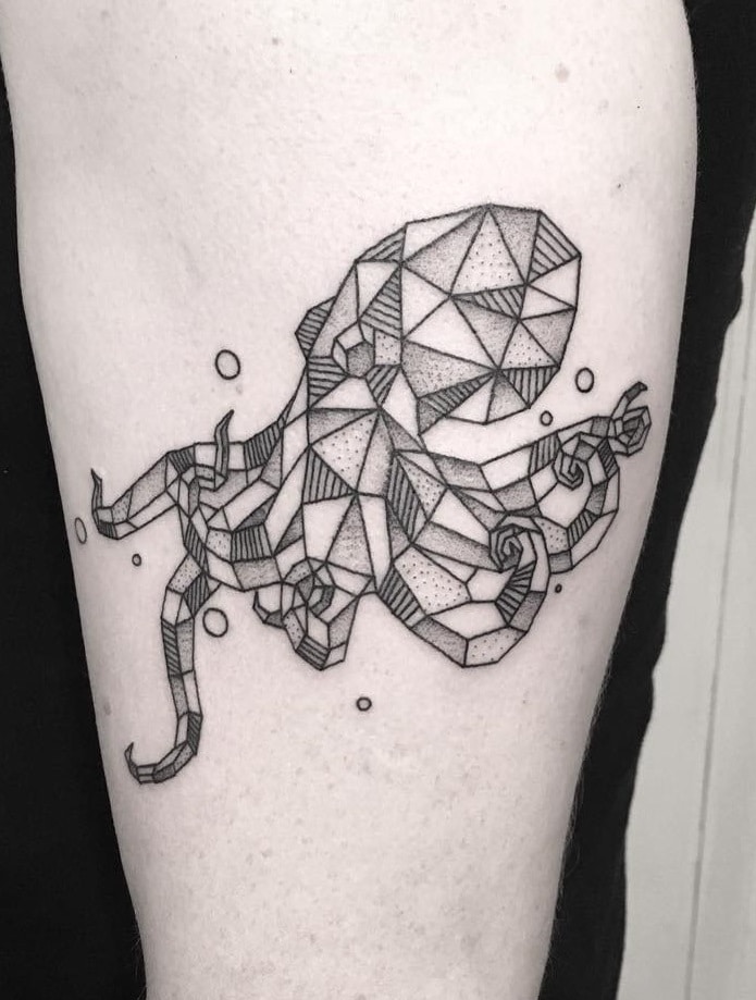 Geometric Octopus Tattoo