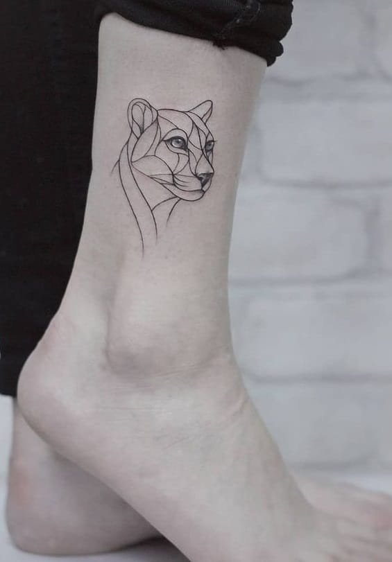 Geometric Panther Tattoo
