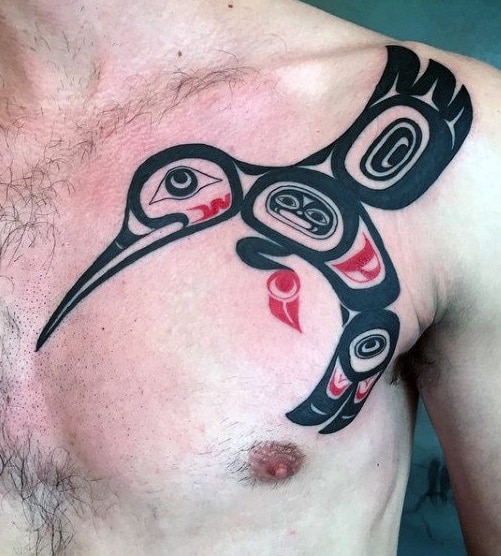 Haida Hummingbird Tattoo