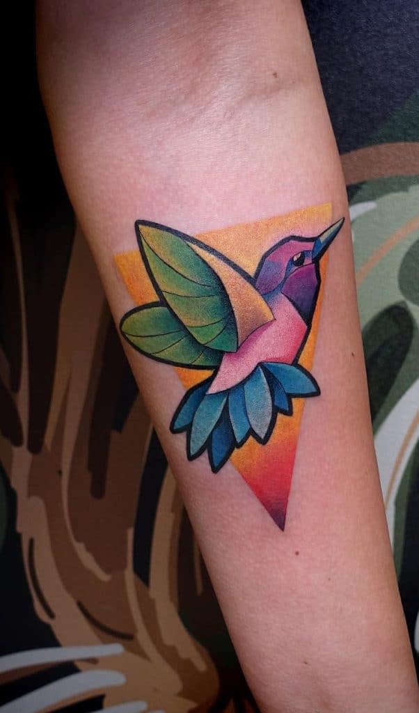 Hummingbird Forearm Tattoo