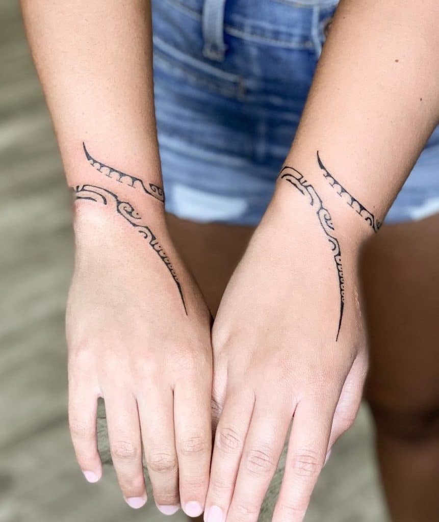 Matching Tribal Tattoos