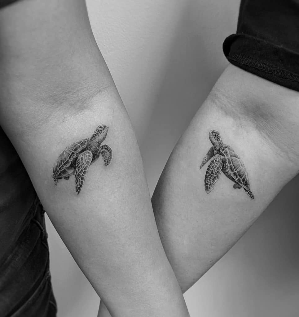 Matching Turtle Tattoos