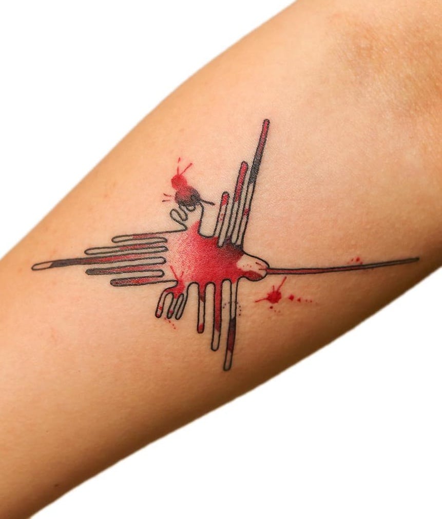 Nazca Hummingbird Tattoo