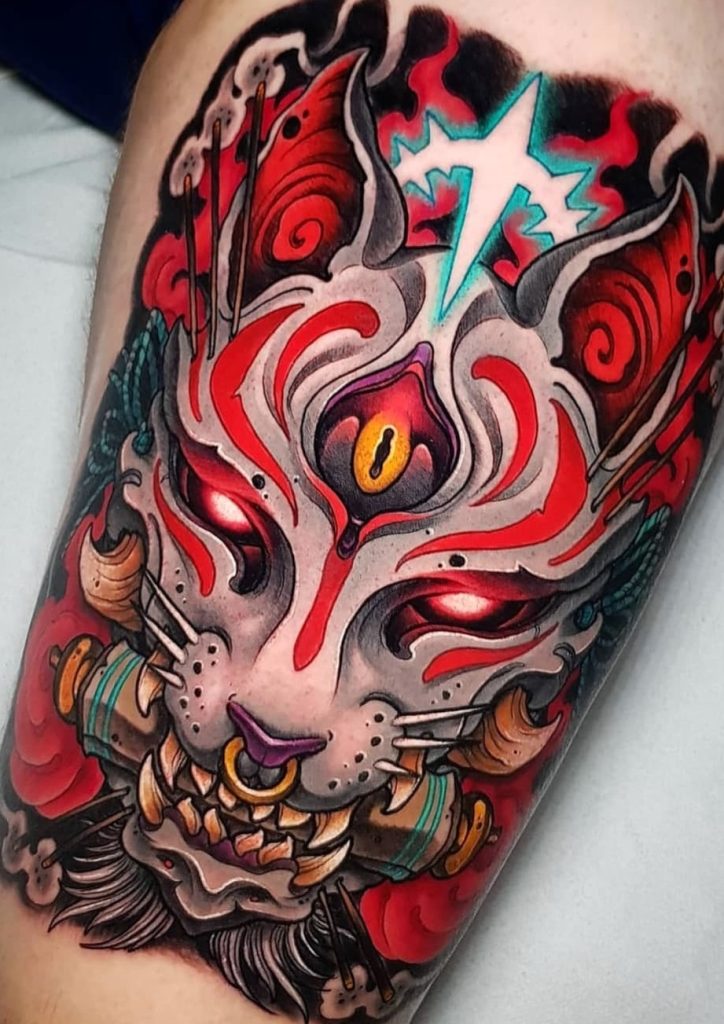 Neo-Japanese Kitsune Tattoo