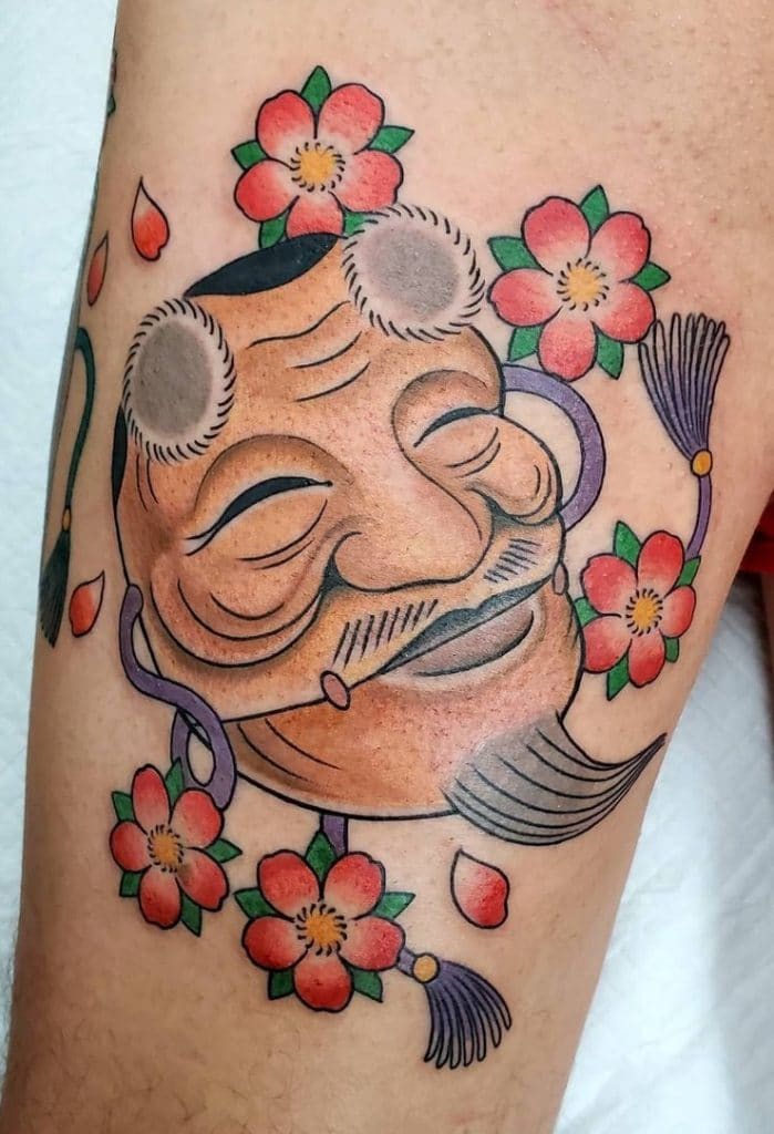 Okina Mask Tattoo