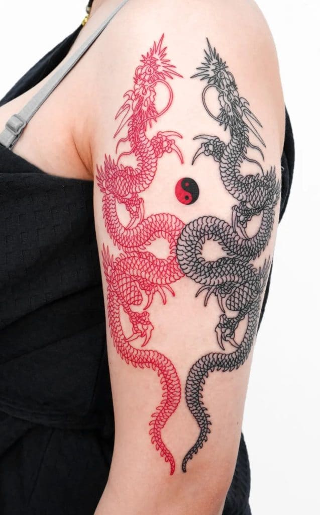 Yin Yang Dragon Tattoo